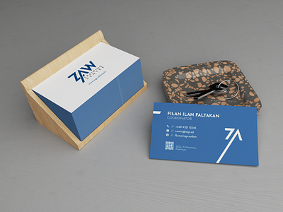 ZAWTC Business Card Design 3d blender branding business card design mockup
