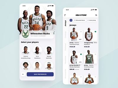 NBA Store Redesign basketball design ecommerce light listing onboarding products shop smooth typography uiux user experience user interface