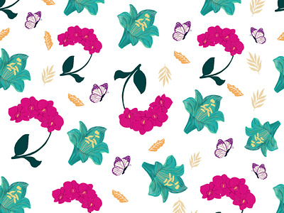 Spring Floral repeat pattern