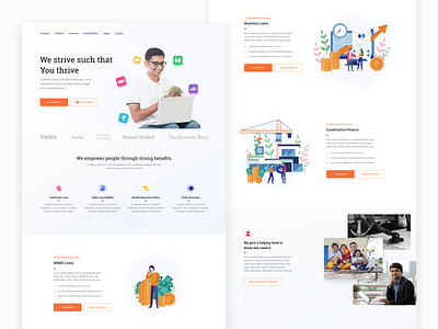 Finance Website - Redesign clean design finance illustration interface landing page loan money ui ux webpage website