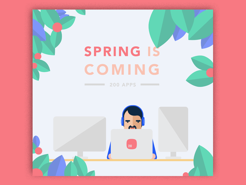 Spring is coming! 200apps computer developer spring