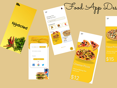 Food App Ux/Ui Design app design graphic design mobile app design ui ui design ux ux design