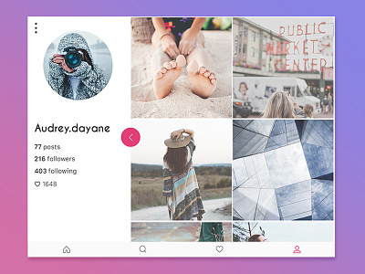 DAILY UI #6 dailyui design photo pictures profil ui user web tablet