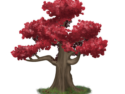 Cute tree digital art digital illustration illustration