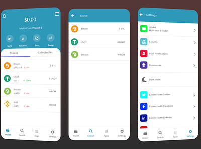 Crypto Wallet App UI Design best wallet app best wallet ui design crypto wallet app graphic design ui ui design ux wallet app