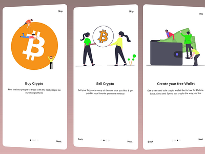 Crypto Wallet UI Onboarding Design