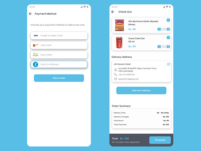 Check Out & Payment Method Mobile App UI