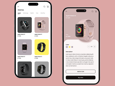 Apple Watch Ecommerce App branding ecommerce app graphic design illustration iphone app mobile app shop app ui ui design vector