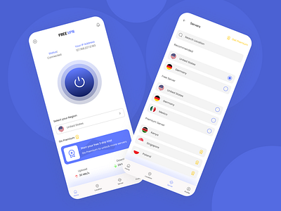 VPN Mobile App Design Inspiration