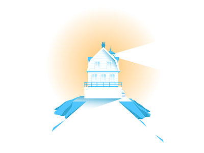 Rockland Breakwater Lighthouse illustration illustrator lighthouse maine rockland texture
