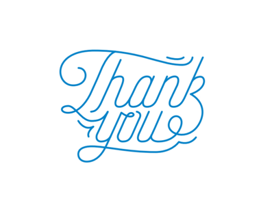 Thank You custom type hand type script thank you typography
