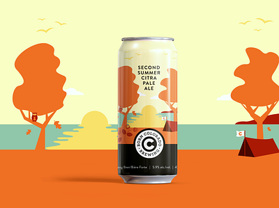 BCB Can second summer beer design illustration vector