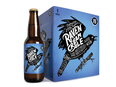 Raven Cream Ale beer design packaging typography