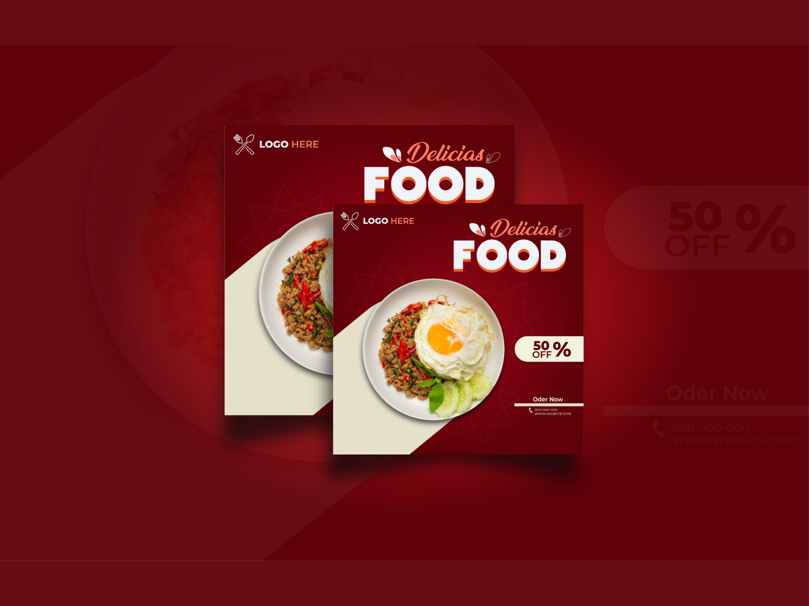 Food Social Media Poster Design By Asha Rhaman On Dribbble