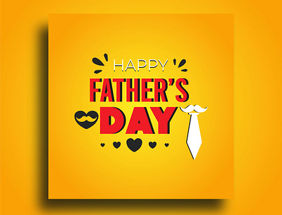 HAPPY FATHER'S DAY fathers day graphic design happy father day poster designe sale poster design social add social media post social media poster design web