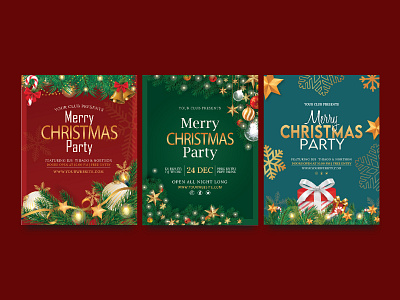Merry Christmas Poster/Flyer Design christmas party event flyer graphic design invitation merry christmas party poster santa santa comming