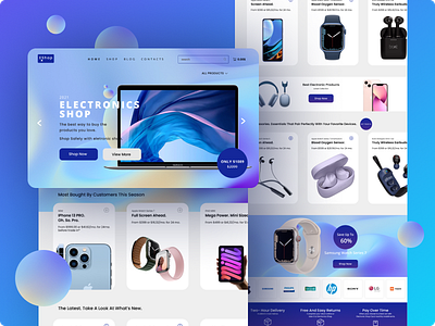 Electronic Shop design ui ux web