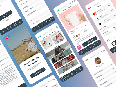 Baby's APP design ecommerce ui ux