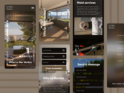 La Mer Veritas Mob design interior landing page layout ui ux web webdesign