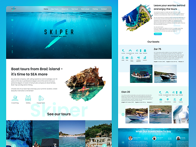 Web site Skiper boat croatia design sea summer ui ux web web site webdesign