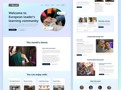 ELLC design lan landing page learning community ui ux web webdesign website