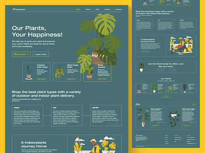 Plantspace landing page design illustration landing page plant ui ux web webdesign