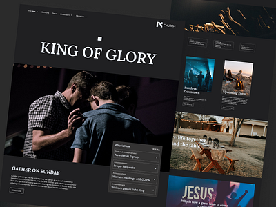 Concept of Church website design landing page ui web webdesign