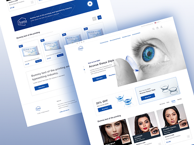 Sama lenses design ecommerce eyes lenses ui ui design website