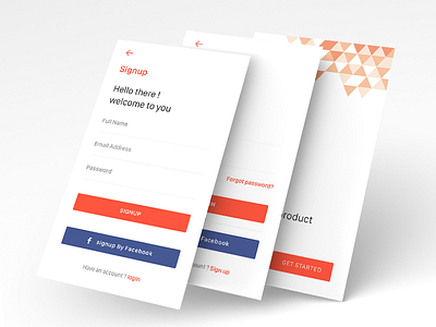 Splash / Login & Register [FREE PSD]