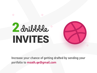 2x Dribbble invites dribbble invites