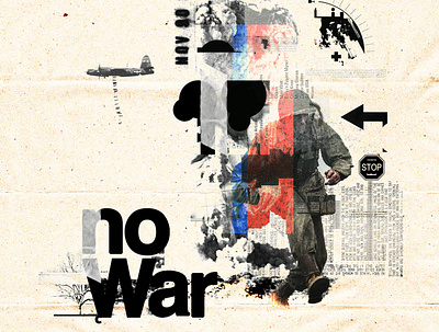 NO WAR branding design grunge illustration typography