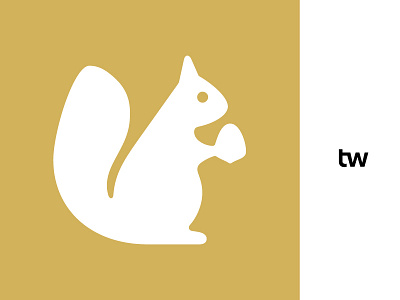 squirrel tw symbol iconic pictgram simple squirrel