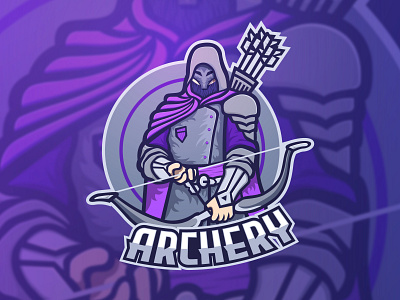 Archery gaming mascot logo