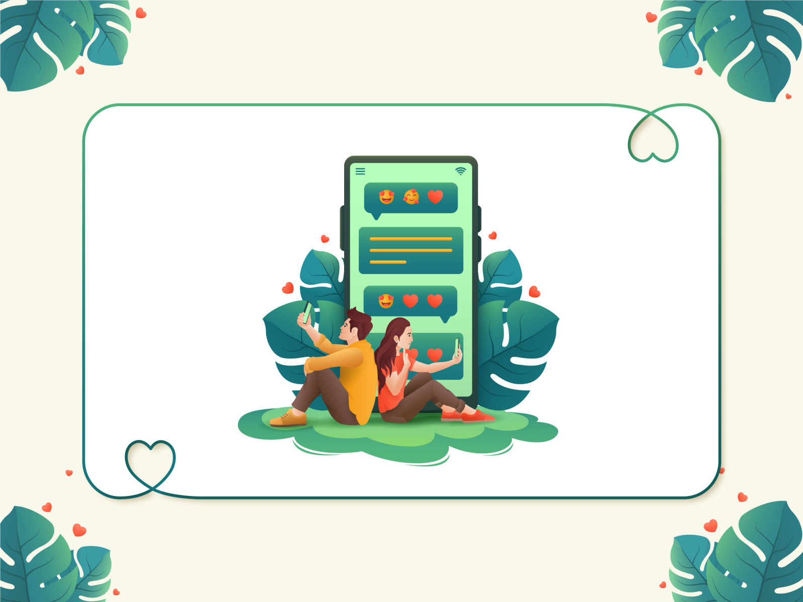 Dating app illustration by Md Taslim Uddin Sakib on Dribbble