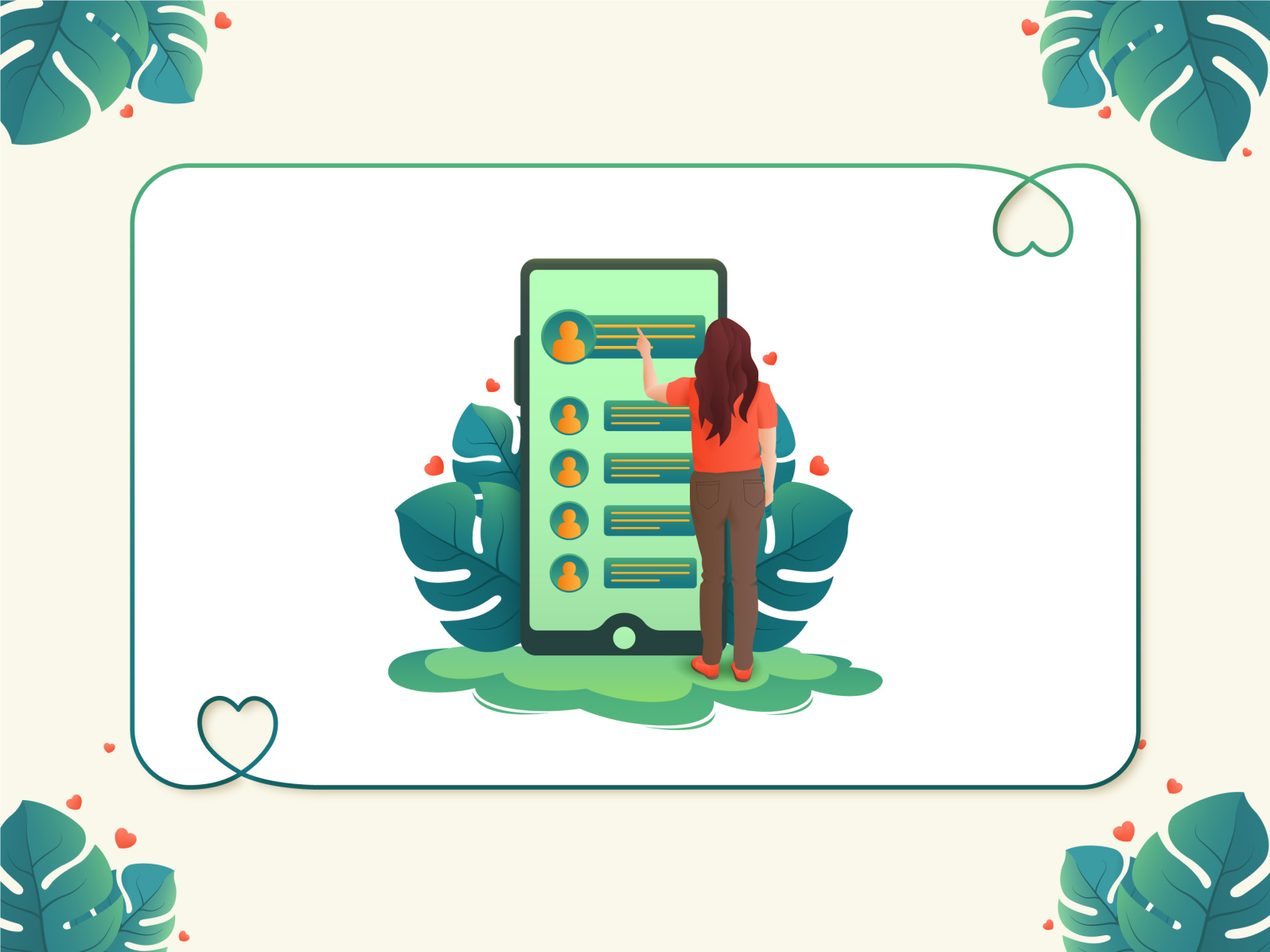 Dating app illustration by Md Taslim Uddin Sakib on Dribbble