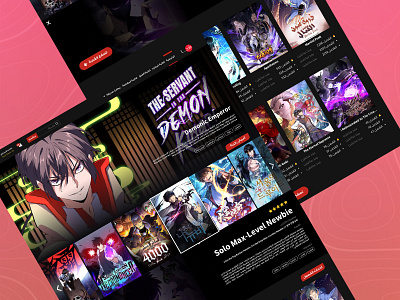 Manga Website UI/UX manga ui ux website