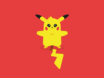 Red and Pikachu fan art HD wallpaper