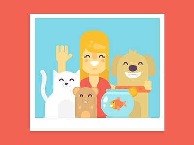Say Cheese cat dog family fish girl goldfish hamster mouse pet photo