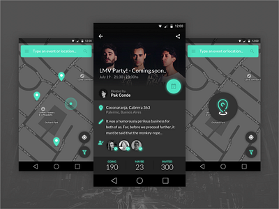 Wherevent - Find facebook events nearby android app event facebook glow locator map neon night party