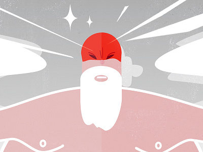 Santa fighter angry christmas fat graphic design holidays illustration mad print santa claus xmas