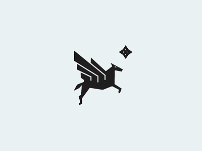 The Horse that never was aerial branding fly flying horse horse icon illustration logo pegasus simple star