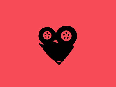 Loving cinema camera cinema cinephilia film heart icon illustration logo love mark symbol xmas