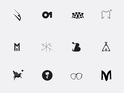 These are Logos, ok? branding glasses ice cream icon illustration letters logo marks simple teeth