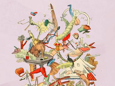 Hanky Panky chaos children collage colorful fairytale fantasy illustration music random surreal