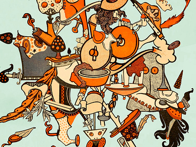Paris 1919 chaos collage colorful fantasy fragments graphic design illustration music paris surreal