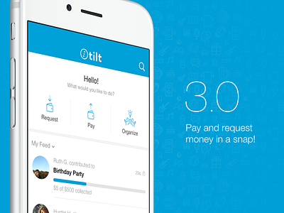 Pay and request announcement hero image 3.0 hero ios pay and request social payment app tilt