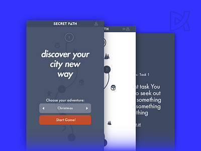 Secret Path city discover game garage48 graphic design hackathon interaction design mobile path secret ui ux