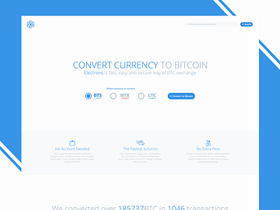 Electrons landing page