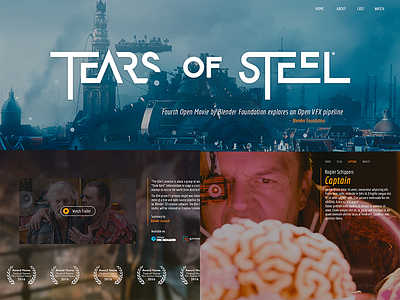 Movie website concept film movie sci fi web design website