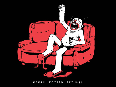 Couch Potato Activism activism exhibition illustration linnch poch potato thirdeyecrying
